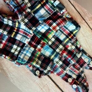Flapdoodles Multicolor Plaid Kids Overalls